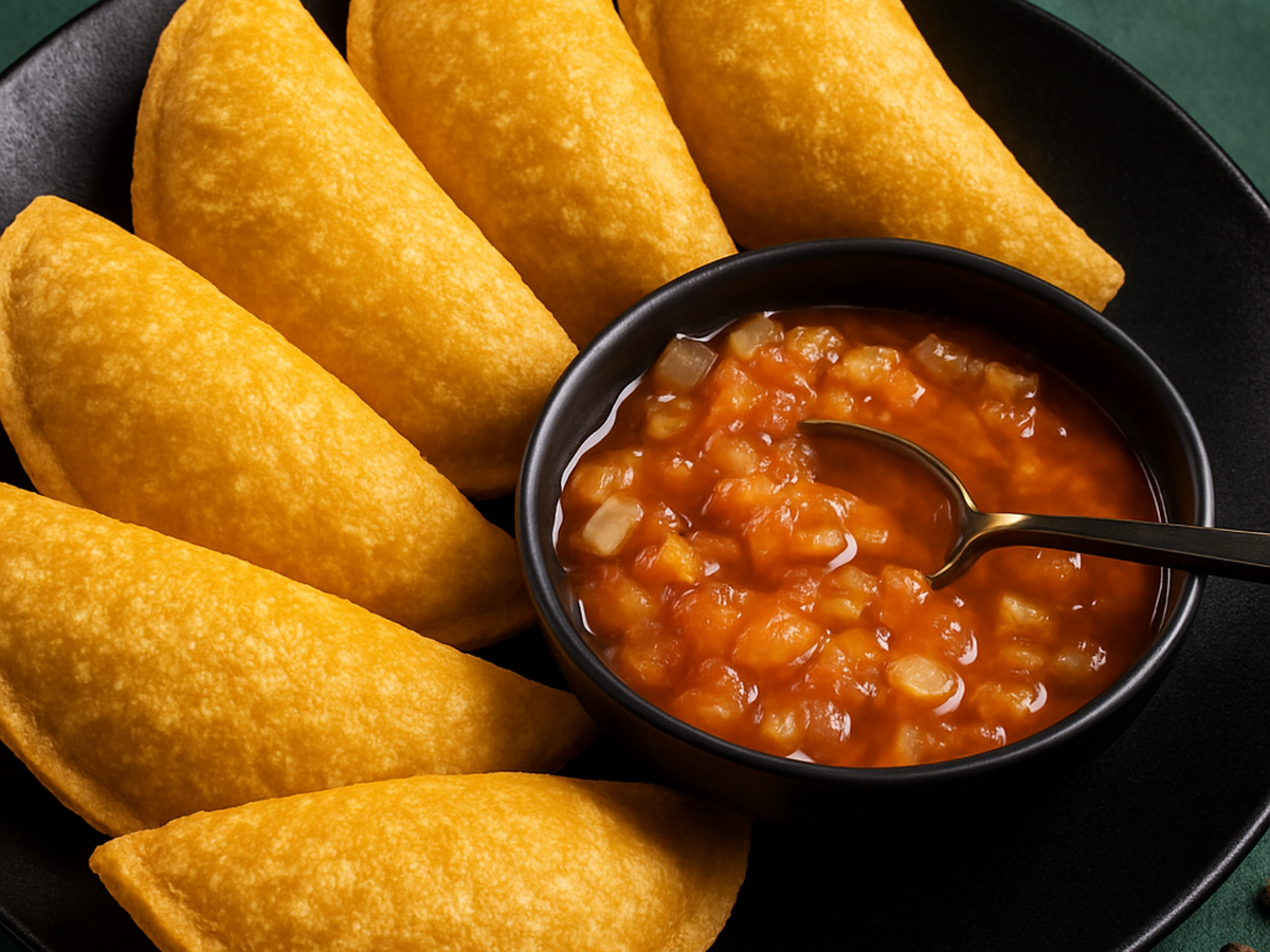 Empanadilla de Maíz rellena con carne de ternera.